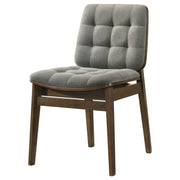 Redbridge Upholstered Side Chair Grey and Walnut (Set of 2) - 193962WAL