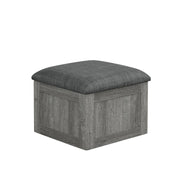 Reef – Gray 5PC Coffee Table Set. Includes 4 Cushioned Storage Ottomans - T144-C-Table
