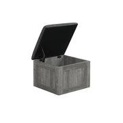 Reef – Gray 5PC Coffee Table Set. Includes 4 Cushioned Storage Ottomans - T144-C-Table