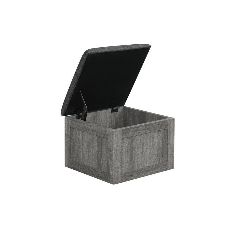 Reef – Gray 5PC Coffee Table Set. Includes 4 Cushioned Storage Ottomans - T144-C-Table
