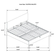 Reeves Upholstered Eastern King Lift-Top Storage Platform Bed Beige - 315918BGEKE