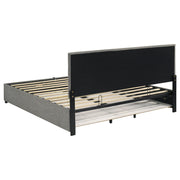 Reeves Upholstered Eastern King Lift-Top Storage Platform Bed Grey - 315918GRYKE