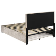 Reeves Upholstered Full Lift-Top Storage Platform Bed Beige - 315918BGEF