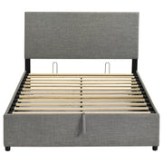 Reeves Upholstered Full Lift-Top Storage Platform Bed Grey - 315918GRYF