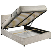 Reeves Upholstered Queen Lift-Top Storage Platform Bed Beige - 315918BGEQ