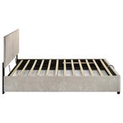 Reeves Upholstered Queen Lift-Top Storage Platform Bed Beige - 315918BGEQ