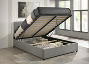 Reeves Upholstered Queen Lift-Top Storage Platform Bed Grey - 315918GRYQ