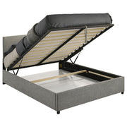 Reeves Upholstered Queen Lift-Top Storage Platform Bed Grey - 315918GRYQ