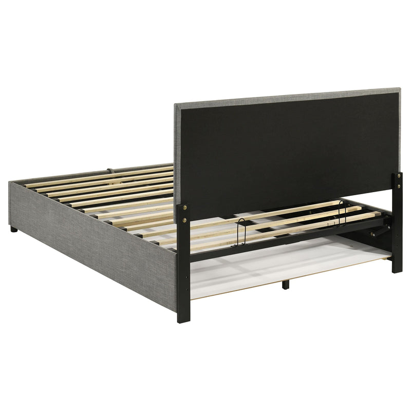 Reeves Upholstered Queen Lift-Top Storage Platform Bed Grey - 315918GRYQ