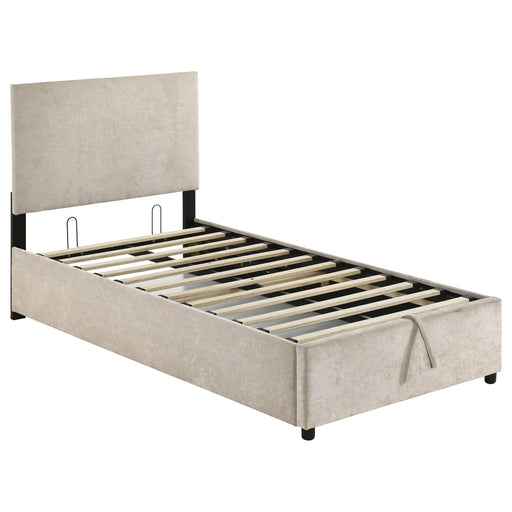 Reeves Upholstered Twin Lift-Top Storage Platform Bed Beige - 315918BGET