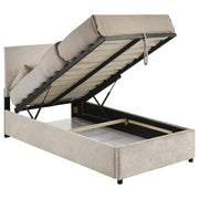Reeves Upholstered Twin Lift-Top Storage Platform Bed Beige - 315918BGET