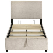 Reeves Upholstered Twin Lift-Top Storage Platform Bed Beige - 315918BGET