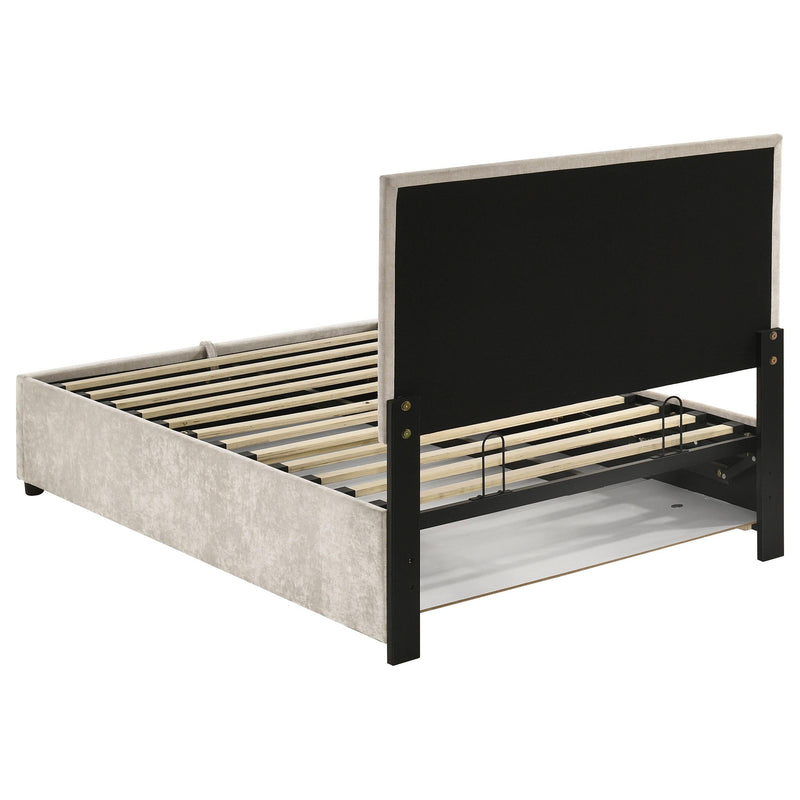 Reeves Upholstered Twin Lift-Top Storage Platform Bed Beige - 315918BGET