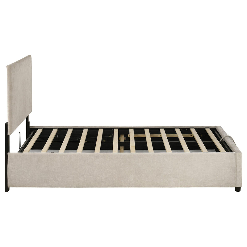 Reeves Upholstered Twin Lift-Top Storage Platform Bed Beige - 315918BGET