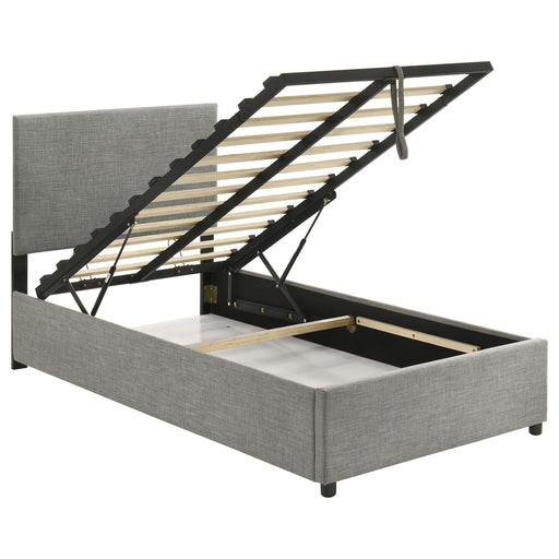Reeves Upholstered Twin Lift-Top Storage Platform Bed Grey - 315918GRYT
