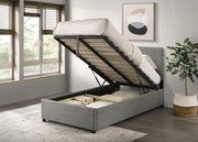 Reeves Upholstered Twin Lift-Top Storage Platform Bed Grey - 315918GRYT