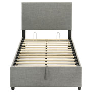 Reeves Upholstered Twin Lift-Top Storage Platform Bed Grey - 315918GRYT