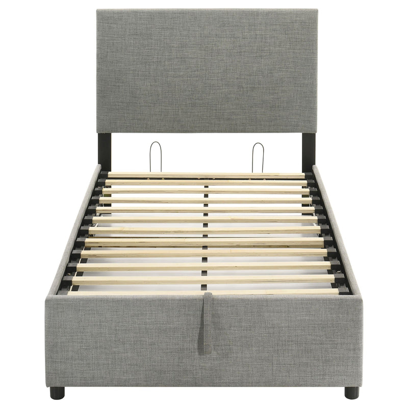 Reeves Upholstered Twin Lift-Top Storage Platform Bed Grey - 315918GRYT