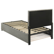 Reeves Upholstered Twin Lift-Top Storage Platform Bed Grey - 315918GRYT