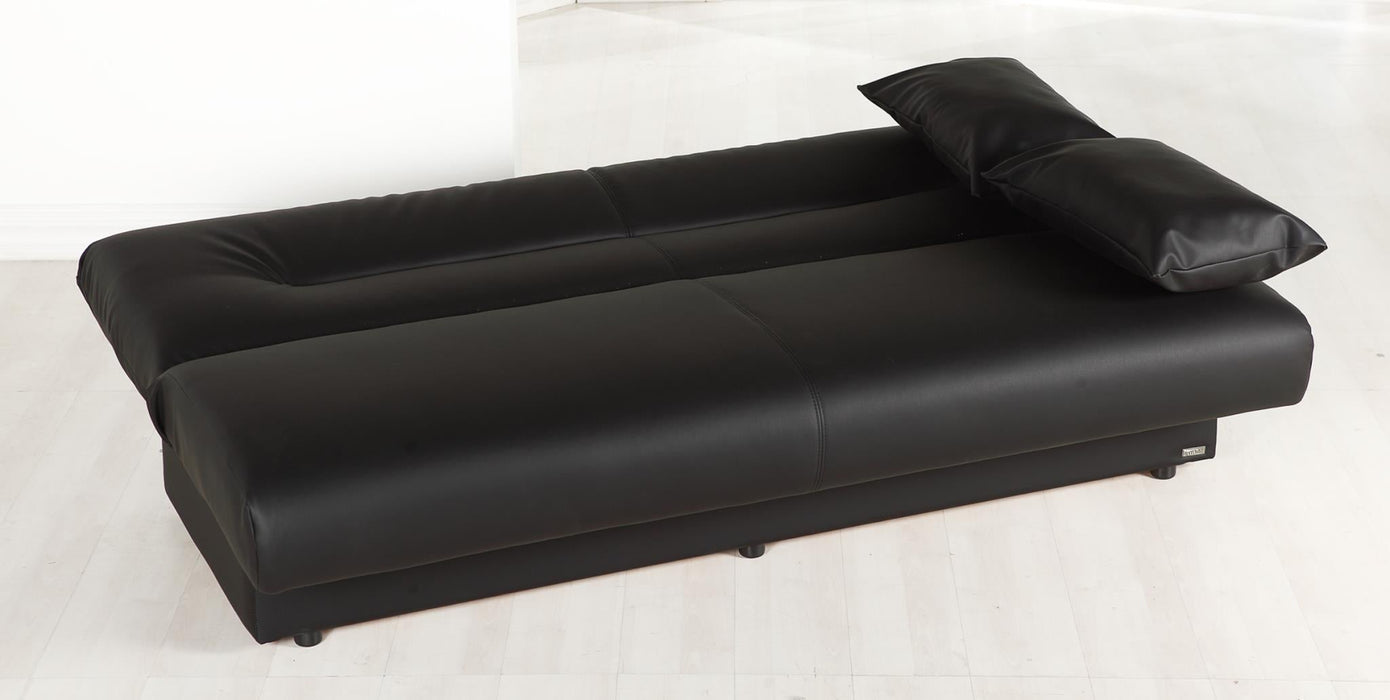 Regata 3 Seat Sleeper (Escudo Black - Pu) 1 Piece - Gate FurnitureSleeper Sofa