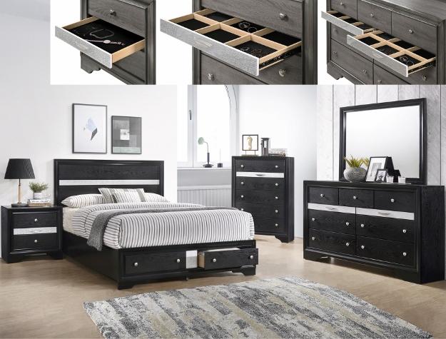 Regata Black Dresser - Lara FurnitureDresser