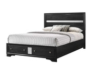 Regata Black/Silver Storage Platform Bedroom Set - Lara FurnitureBedroom Set