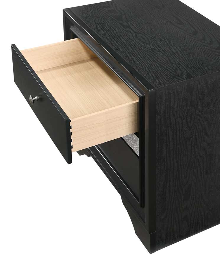 Regata Black/Silver Storage Platform Bedroom Set - Lara FurnitureBedroom Set