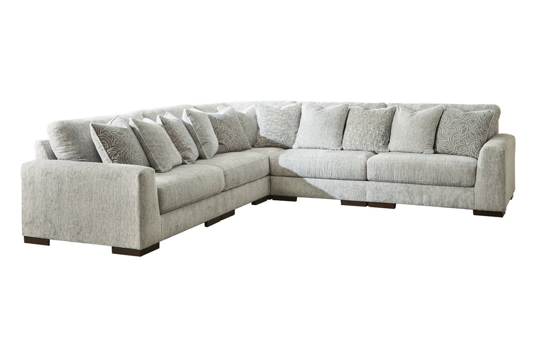 Regent Park Pewter 5 - Piece Sectional - Gate FurnitureSectional
