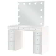 Regina Makeup Vanity Table Set with Lighting White - 930245