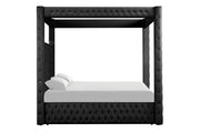 Remi - Black Upholstered Queen Bed with Bluetooth Speaker & USB Charger - B174-Q-Bed