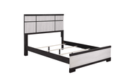 Remington Black/White King Panel Bed - Lara FurnitureKing Bed