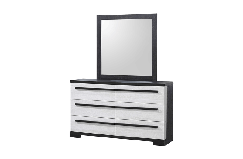 Remington Black/White Panel Bedroom Set - Lara FurnitureBedroom Set