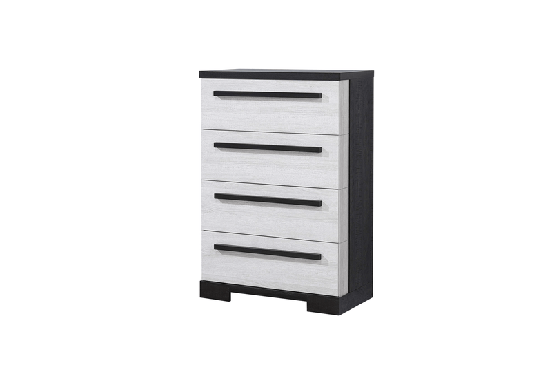 Remington Black/White Panel Bedroom Set - Lara FurnitureBedroom Set