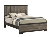 Remington Brown/Gray King Panel Bed - Lara FurnitureKing Bed
