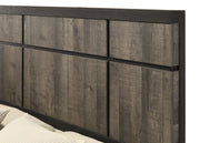 Remington Brown/Gray King Panel Bed - Lara FurnitureKing Bed