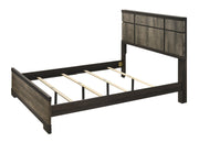 Remington Brown/Gray King Panel Bed - Lara FurnitureKing Bed