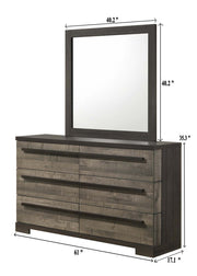 Remington Brown/Gray Panel Bedroom Set - Lara FurnitureBedroom Set