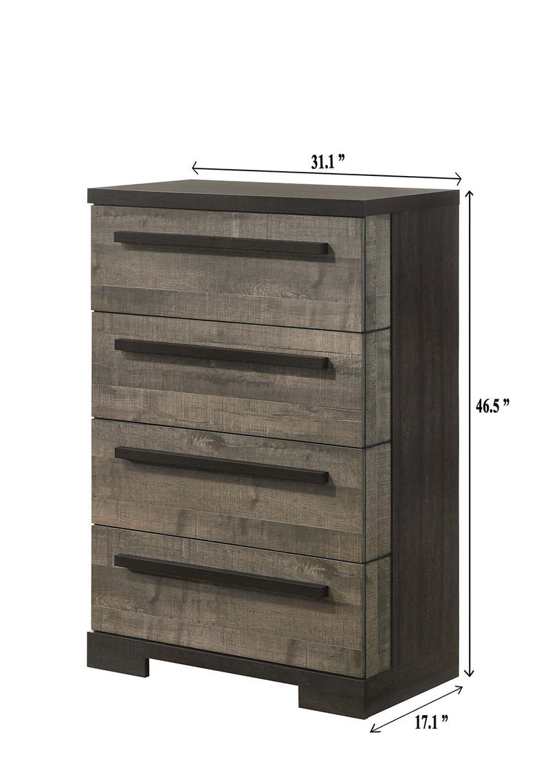 Remington Brown/Gray Panel Bedroom Set - Lara FurnitureBedroom Set