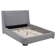 Rennes Upholstered Queen Wingback Platform Bed Grey - 315928Q