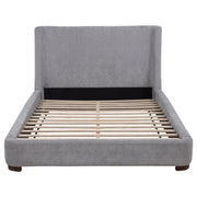 Rennes Upholstered Queen Wingback Platform Bed Grey - 315928Q