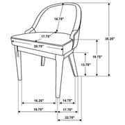 Reseda Upholstered Dining Side Chair Beige (Set of 2) - 193672