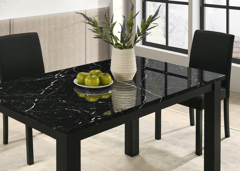 Resia Black Dining Set - Lara FurnitureDining Room Set