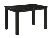 Resia Black Dining Set - Lara FurnitureDining Room Set