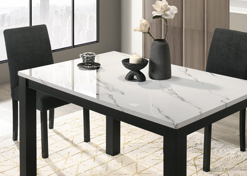 Resia Black/White Dining Set - Lara FurnitureDining Room Set