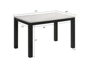 Resia Black/White Dining Set - Lara FurnitureDining Room Set