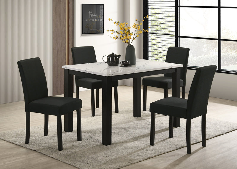Resia Black/White Dining Set - Lara FurnitureDining Room Set