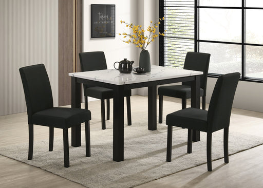 Resia Black/White Dining Set - Lara FurnitureDining Room Set