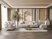Resital Convertible Loveseat in Cream - 200-ST-RES-FLORIA04-2