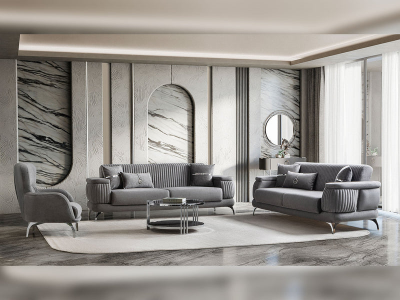 Resital Convertible Loveseat in Grey - 200-ST-RES-FLORIA22-2