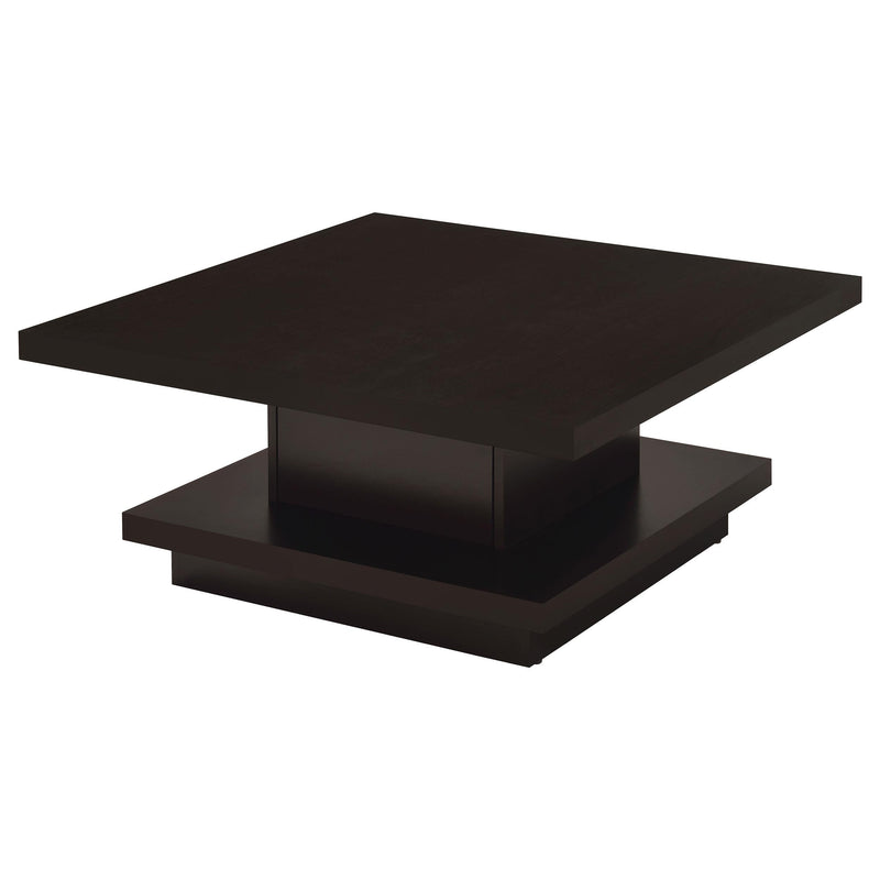 Reston Square Engineered Wood Coffee Table with Casters Cappuccino - 705168
